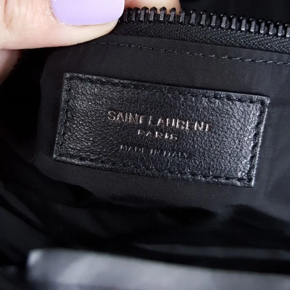 SAINT LAUREN Mens Black Nuxx Quilted Duffle Bag Shoulder Strap $2490